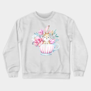 Little bunny inside a cup Crewneck Sweatshirt